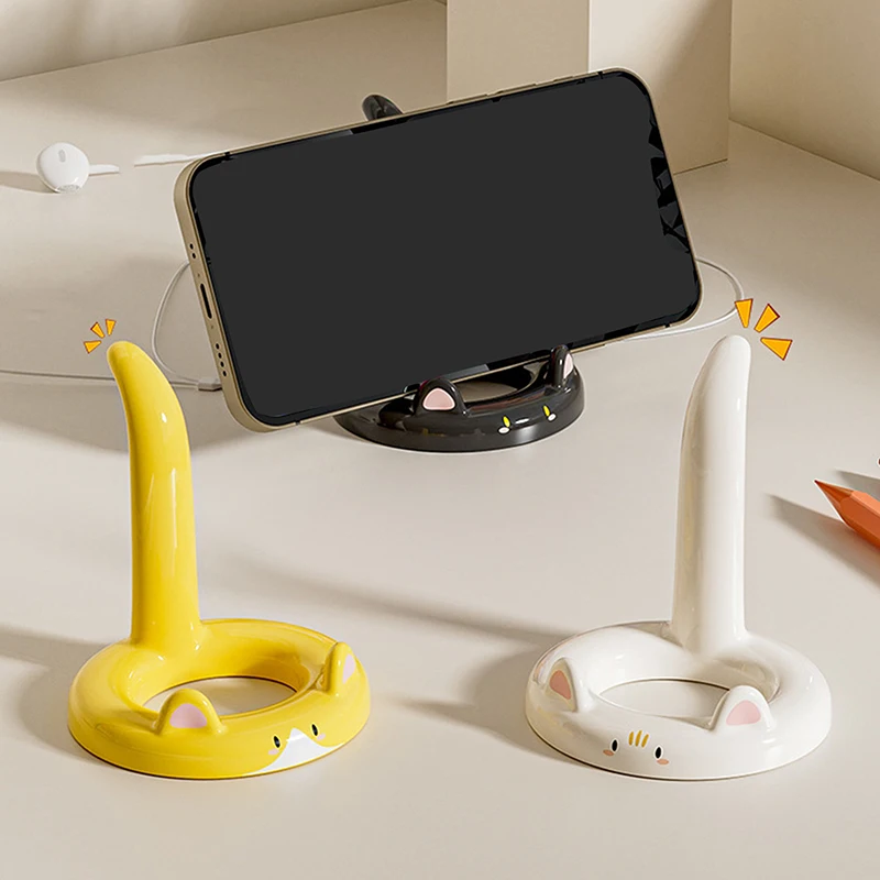 Cute And Sweet Cartoon Cat Mobile Phone Holder, Creative Desktop Mini Mobile Phone Holder, Can Be Used As A Decorative Ornament