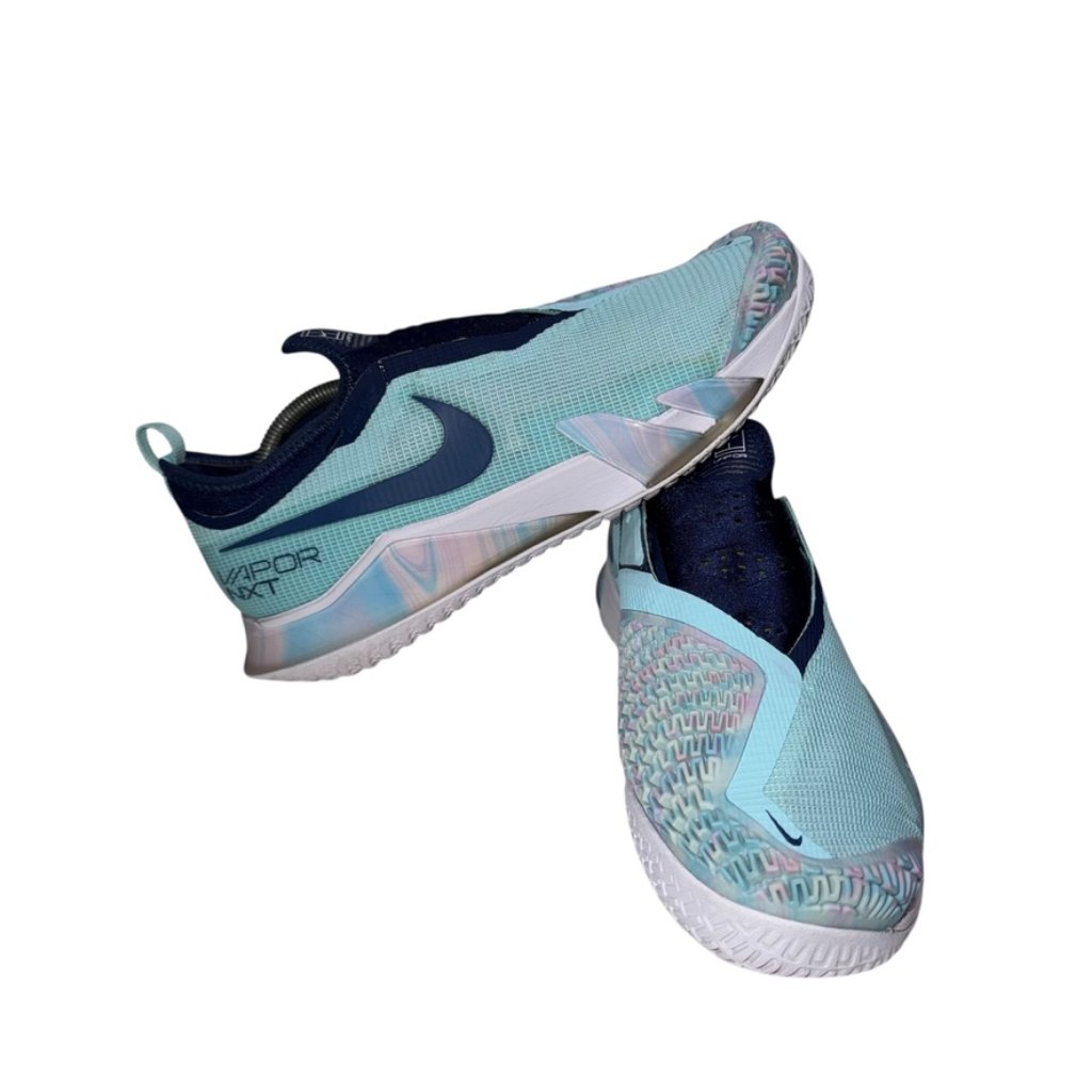 Nike Shoes | (25140) Nike Court React Vapor Nxt Tennis Shoes Women's Size 9.5 Glacier Ice | Color: Blue/White | Size: 9.5