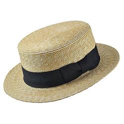 Jaxon & James Straw Boater Hat - Black Band Large