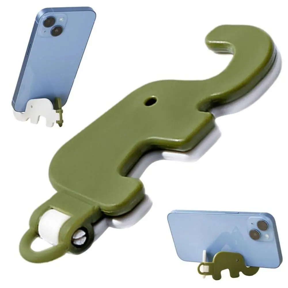 Mini Elefant niedlichen Cartoon Tier faul Desktop-Handy-Ständer Basis faltbare Lagerung Schlüssel anhänger Design einfach zu tragen Image