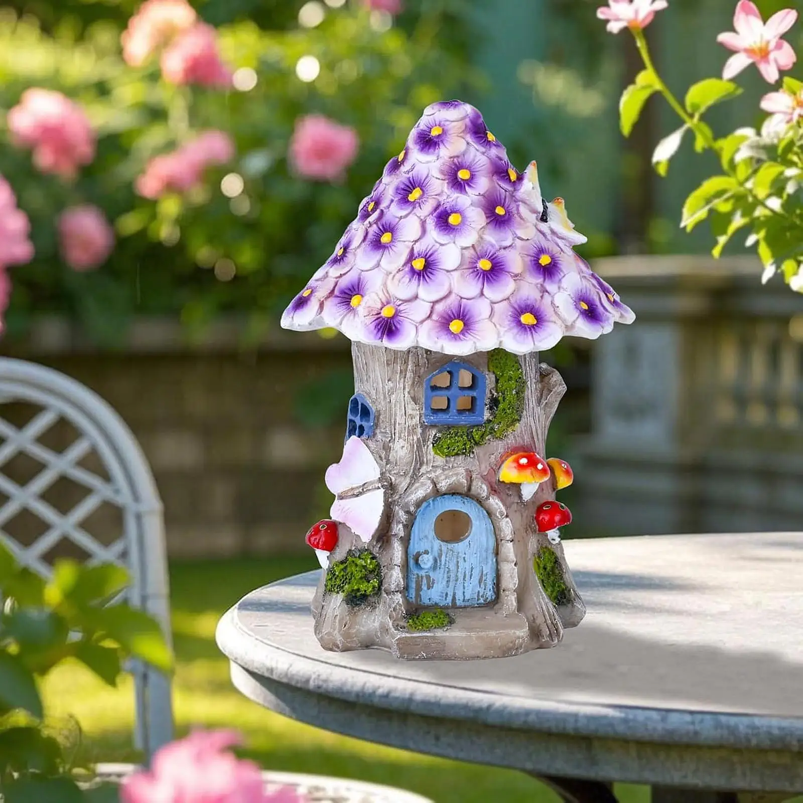 Fairy Garden House Crafts Decoration Garden Statue for Garden Home Balcony