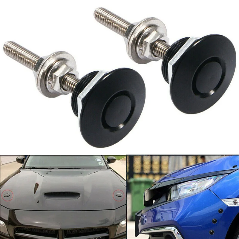 Universal 22mm Auto Push Button Motorhaube Haube Pin Lock Clip Kit Quick Release Latch Motor Außen Teile Image