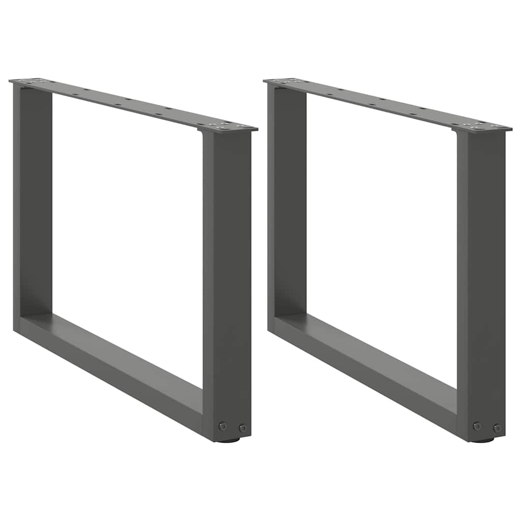 vidaXL Couchtischbeine U-Form 2 Stk. Anthrazit 60x(42-43) cm Stahl Image