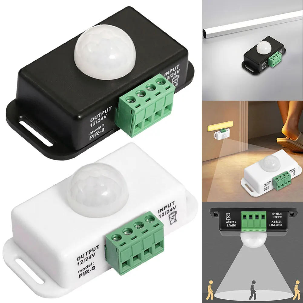 DC 12V 24V 6A Infrarot PIR Motion Sensor Detektor Schalter Automatische PIR Motion Sensor Licht Schalter für LED Streifen Licht Lampe Image