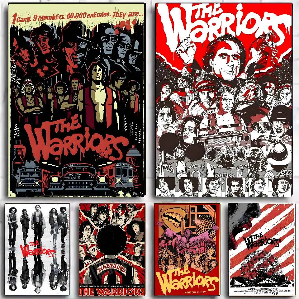 City Movie T-The Warriors Poster, selbstklebende Kunst, wasserfester Aufkleber, Kaffeehaus, Wohnheim, Wanddekoration Image