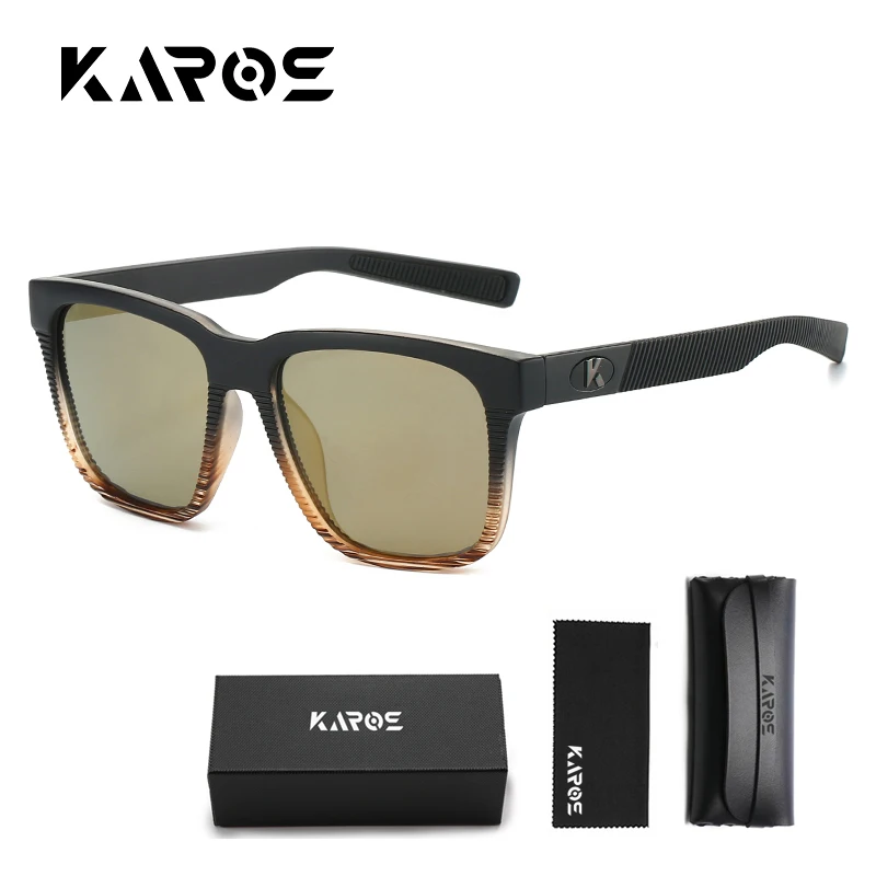 Karos Polarisierte Sonnenbrille für Herren und Damen, Angeln, Camping, Wandern, Autofahren, UV400, Fahrrad, Laufen, Sportbrille mit Box Image