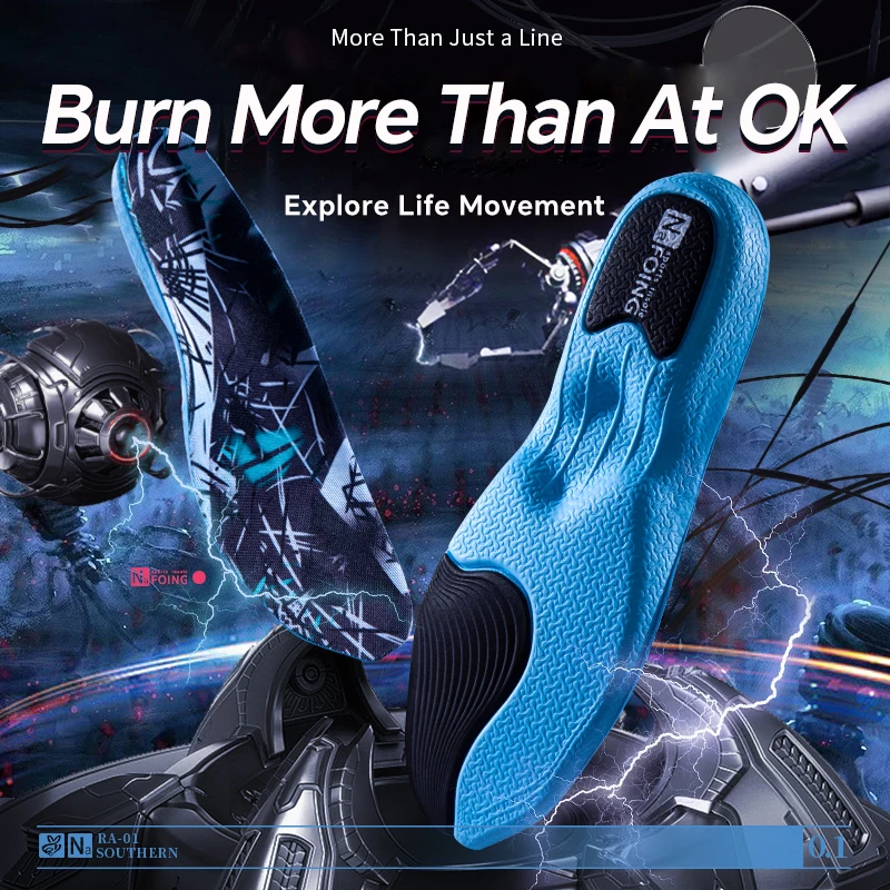 Sport Stoßdämpfung Einlegesohlen EVA Atmungsaktive Arch Support Orthopädische Schuhe Pad Männer Frauen Fußpflege Einlegesohlen Image