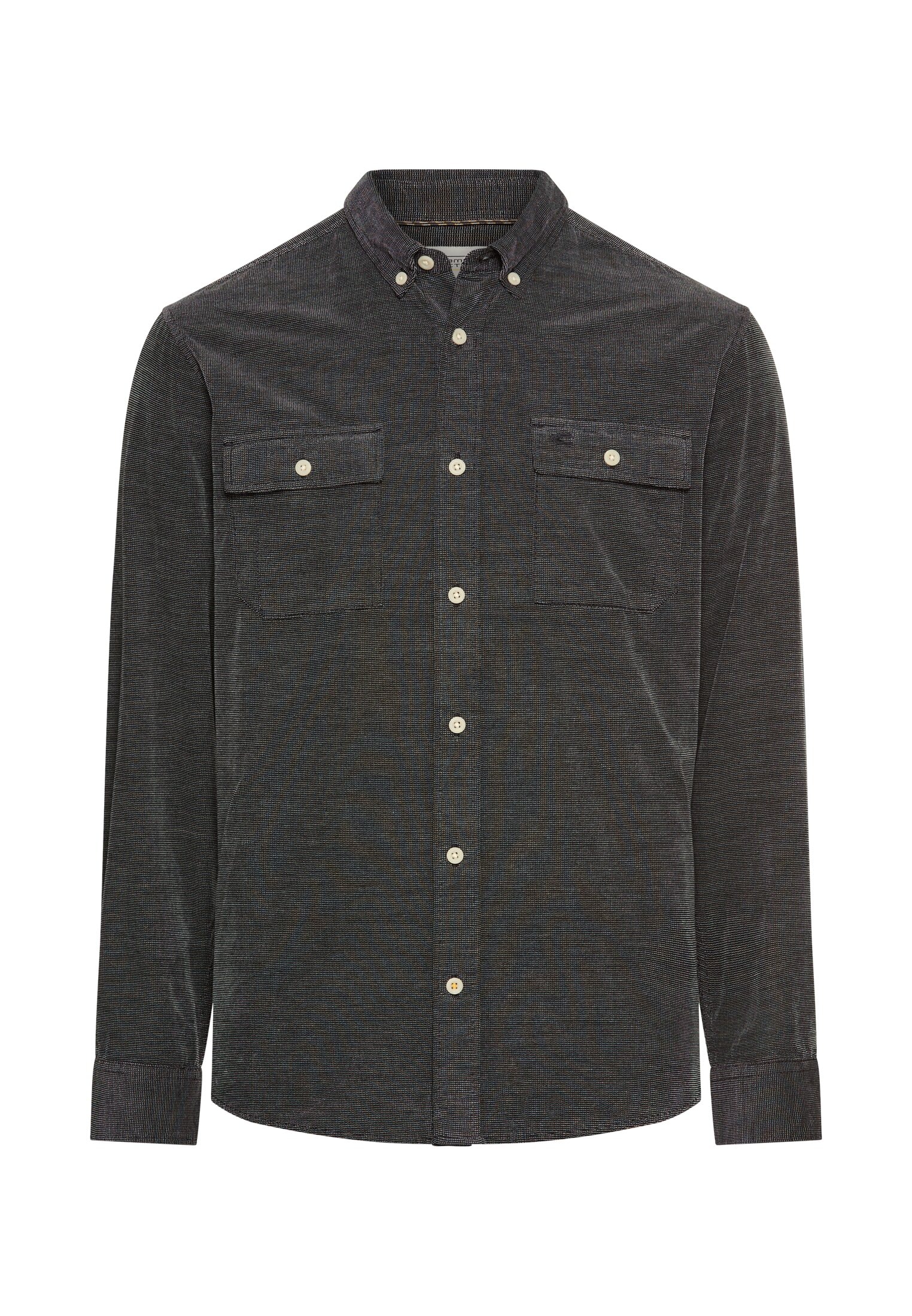 Langarmhemd CAMEL ACTIVE, Herren, Gr. 4XL, N-Gr, grau (asphalt), Web, Obermaterial: 100% Baumwolle, unifarben, regular fit taillenbedeckt, ohne Ausschnitt, Manschette, Hemden, mit Brusttaschen