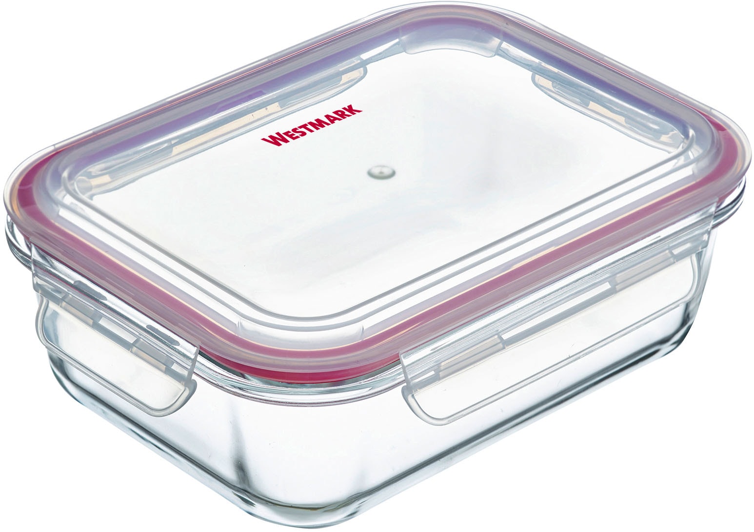 Frischhaltedose WESTMARK "Glas-Frischhaltedose, 1520 ml", transparent, B:17cm H:8cm, Lebensmittelaufbewahrungsbehälter, mikrowellen- und ofenfest