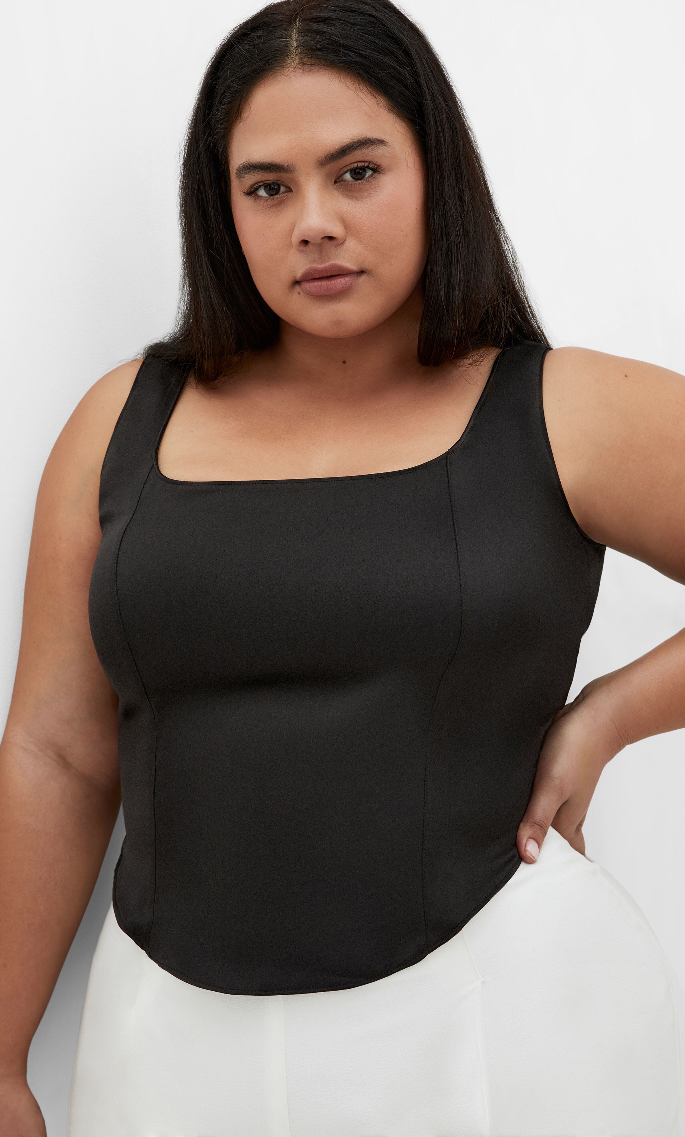 Plus Size Women's Star Gaze Corset - black by City Chic in Black (Size 20 W)