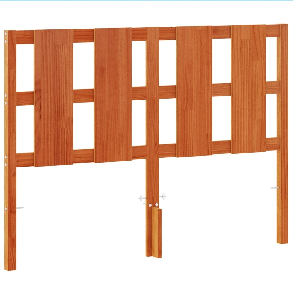 vidaXL Kopfteil Wachsbraun 135 cm Massivholz Kiefer Image