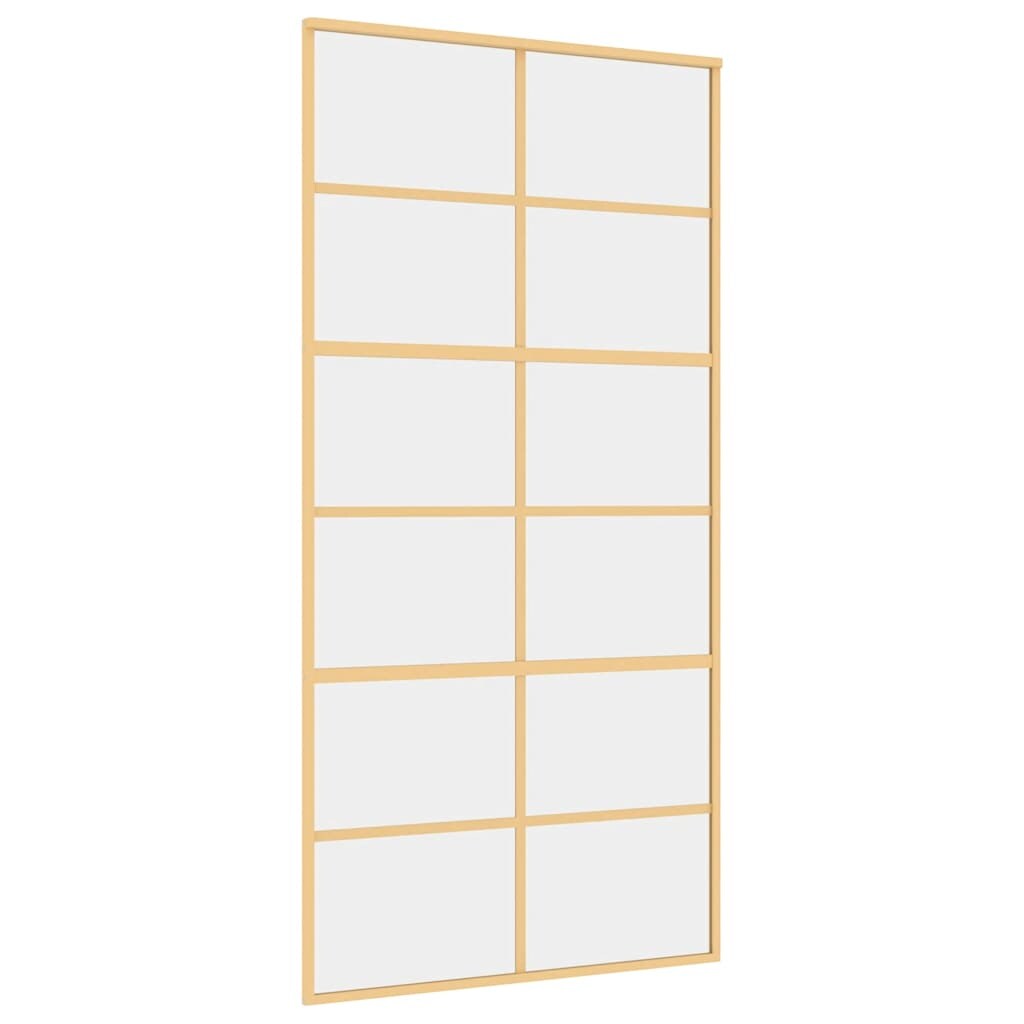 vidaXL Schiebetür Golden 102,5x205 cm ESG-Klarglas und Aluminium Image