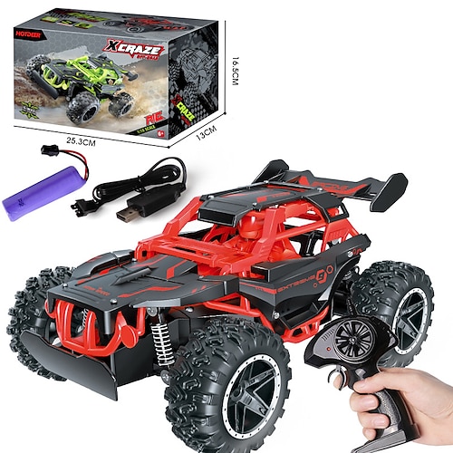 Hochgeschwindigkeits RC Monstertruck - 1:18 Maßstab 2,4GHz Fernbedienung Off-Road Buggy mit wiederaufladbarem Akku - All-Terrain-Fahrzeug für Kinder Weihnachtsgeschenk Image