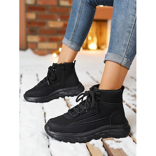 Damen-Wanderstiefel in Hellbraun – Stiefeletten mit seitlichem Reißverschluss, rutschfester Sohle für Outdoor-Aktivitäten und Freizeit Image