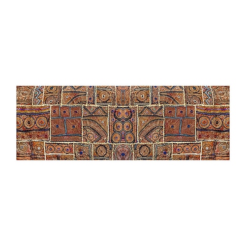 Bereichsteppich für Wohnzimmer und Schlafzimmer faltbar weich rutschfest dicker Imitations-Kaschmir runder Teppich Nachttischmatte waschbar Wohnkultur Teppich Image