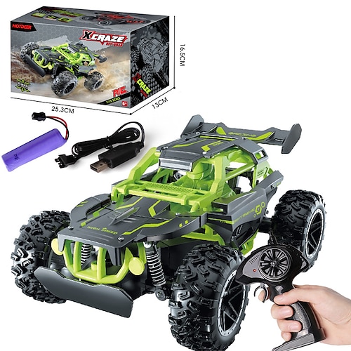 Hochgeschwindigkeits RC Monstertruck - 1:18 Maßstab 2,4GHz Fernbedienung Off-Road Buggy mit wiederaufladbarem Akku - All-Terrain-Fahrzeug für Kinder Weihnachtsgeschenk Image