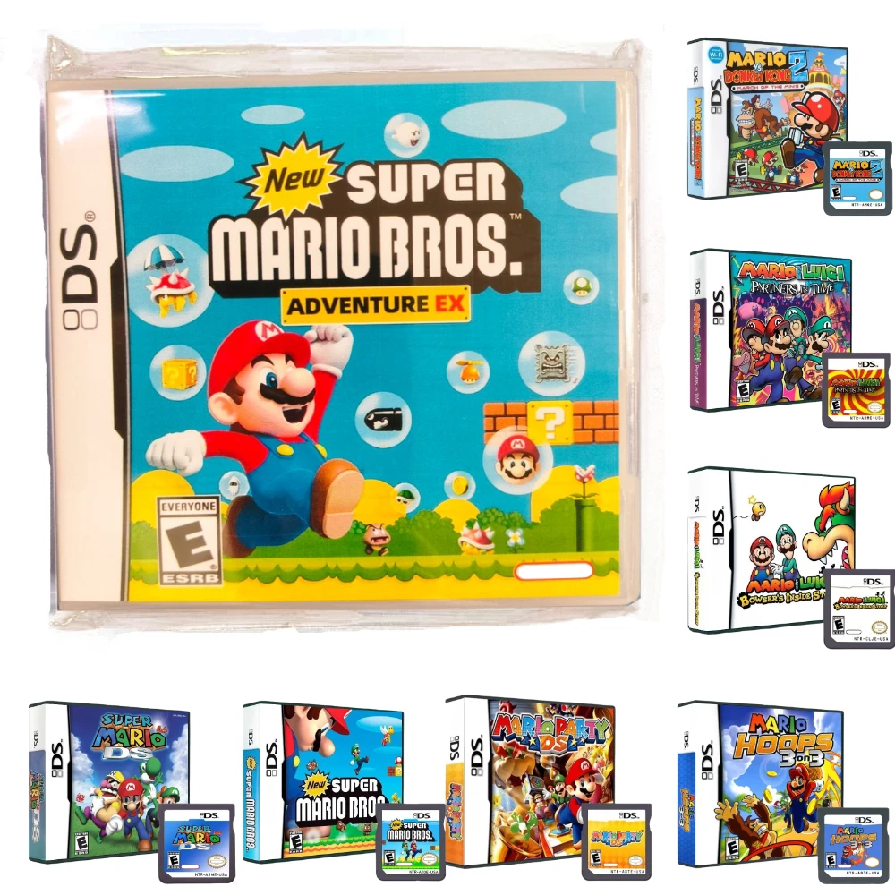 Mario Series Collection Boy Gifts DS Game Card Compilation Game Cartridge Card for Video Game Handheld Player NDS 3DS 3DS NDSL