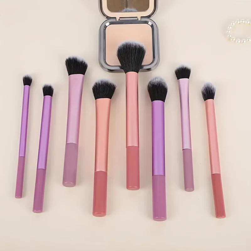 8-teiliges Make-up-Pinsel-Set, weiches synthetisches Haar, Make-up-Pinsel, Foundation, Rouge, Lidschatten, kosmetische Make-up-Tools Image