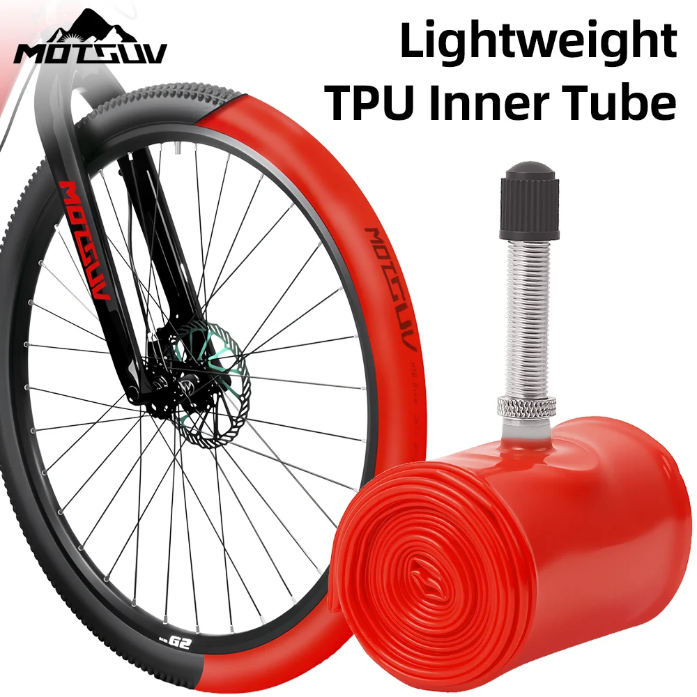 Camera d'aria per bici MTB 26/27,5/29 pollici in lega di alluminio ugello d'aria in stile americano ultraleggero accessorio per pneumatici per bicicletta in TPU ultraleggero