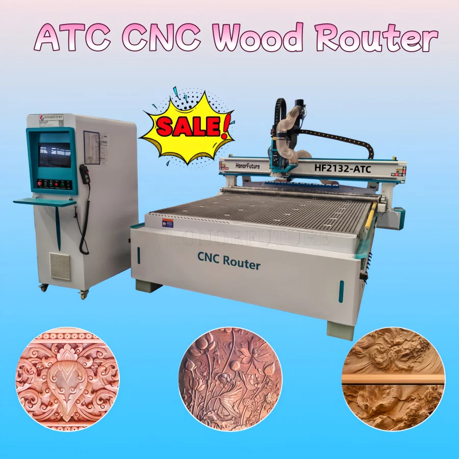 2025 NEUER heißer Verkauf 1325 2132 2040 ATC CNC-Fräsmaschine mit linearem Werkzeugwechsler 9 kW ATC-Spindel Image