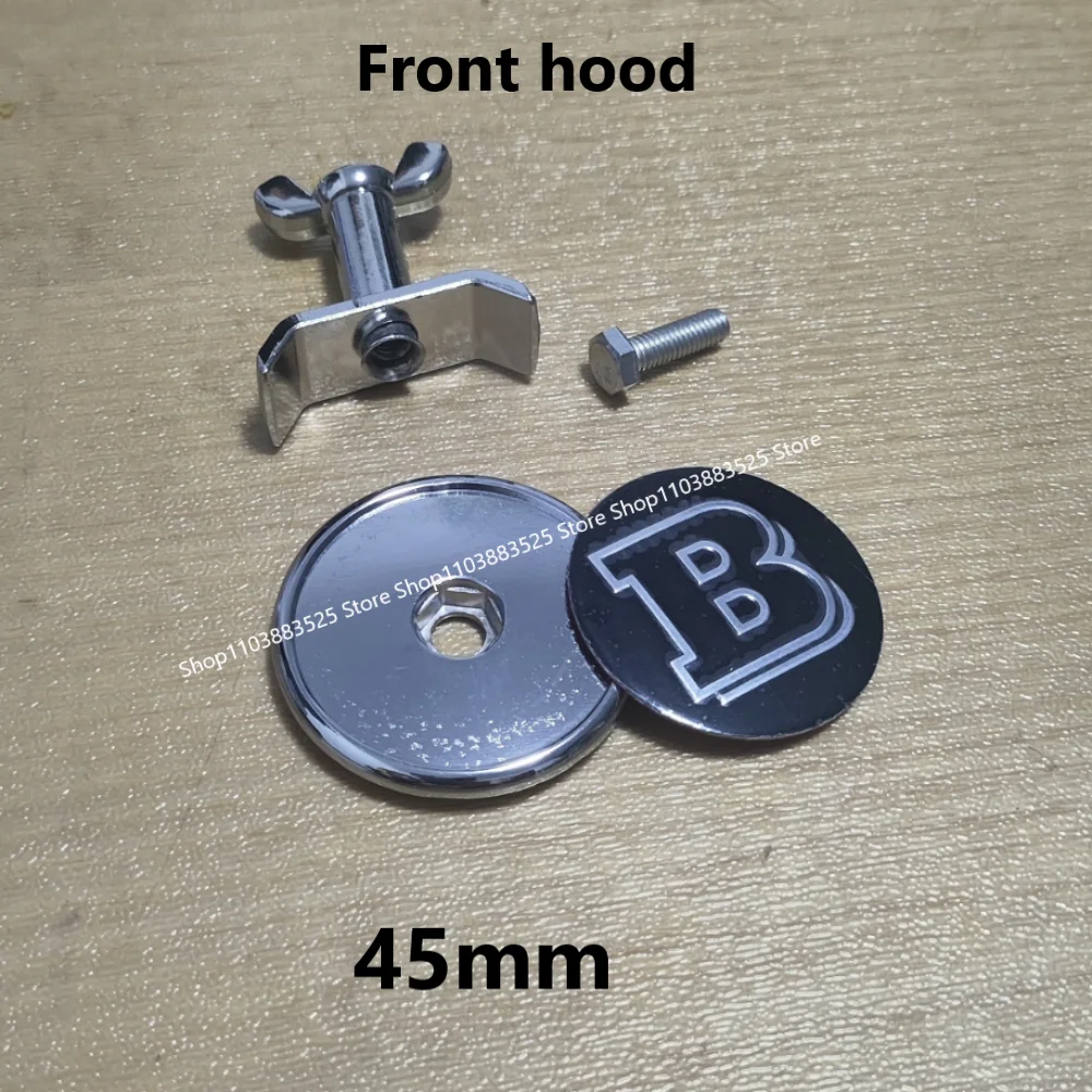 45/60mm Auto Vorne Emblem Abzeichen Modifizierte Motorhaube Hinten stamm B logo abzeichen für BRABUS W203 W204 W205 W254 W210 W211 W220 C E S Image