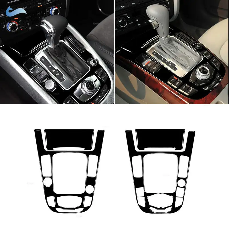 Auto-Styling Interni Console Centrale Pannello Del Cambio Telaio Adesivi Trim Per Audi A4 B8 A5 2009-2016 Q5 2009-2017 Piano Nero
