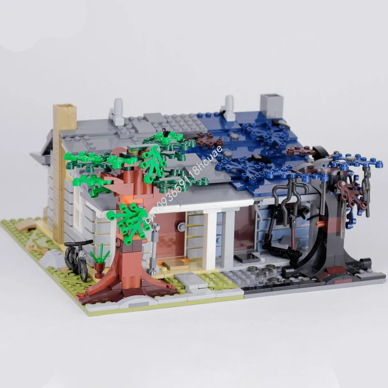 1538 stücke MOC Fremden Dinge Duplex Alt Build Modulare Gebäude Modell blöcke Spielzeug Geburtstag handwerk Weihnachten geschenke Image