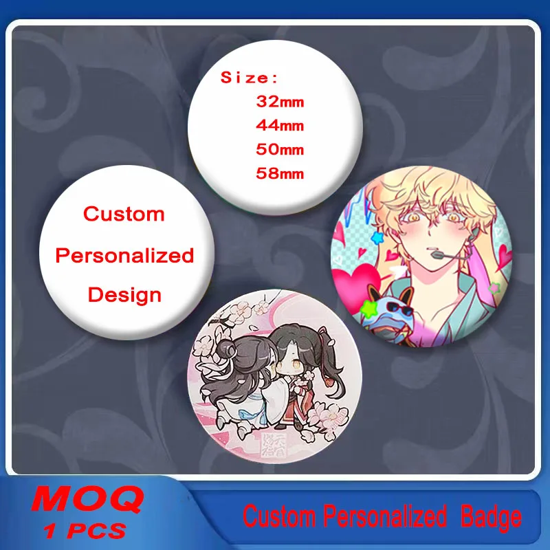 32/58 mm Create Your Own Button Pin, individuelles Münzabzeichen, personalisierte Brosche auf Tasche, Kleidung, Accessoires, Spielzeug, Geschenke für Freunde und Kinder Image