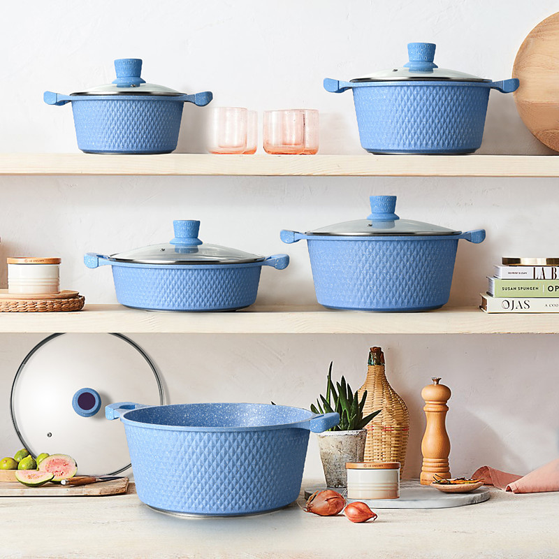 20cm/24cm/28cm/32cm Non-Stick Pot Set Home Kitchen Cooking Pot And Frying Pan For Gas/Induction Stovetop Seafood Boil