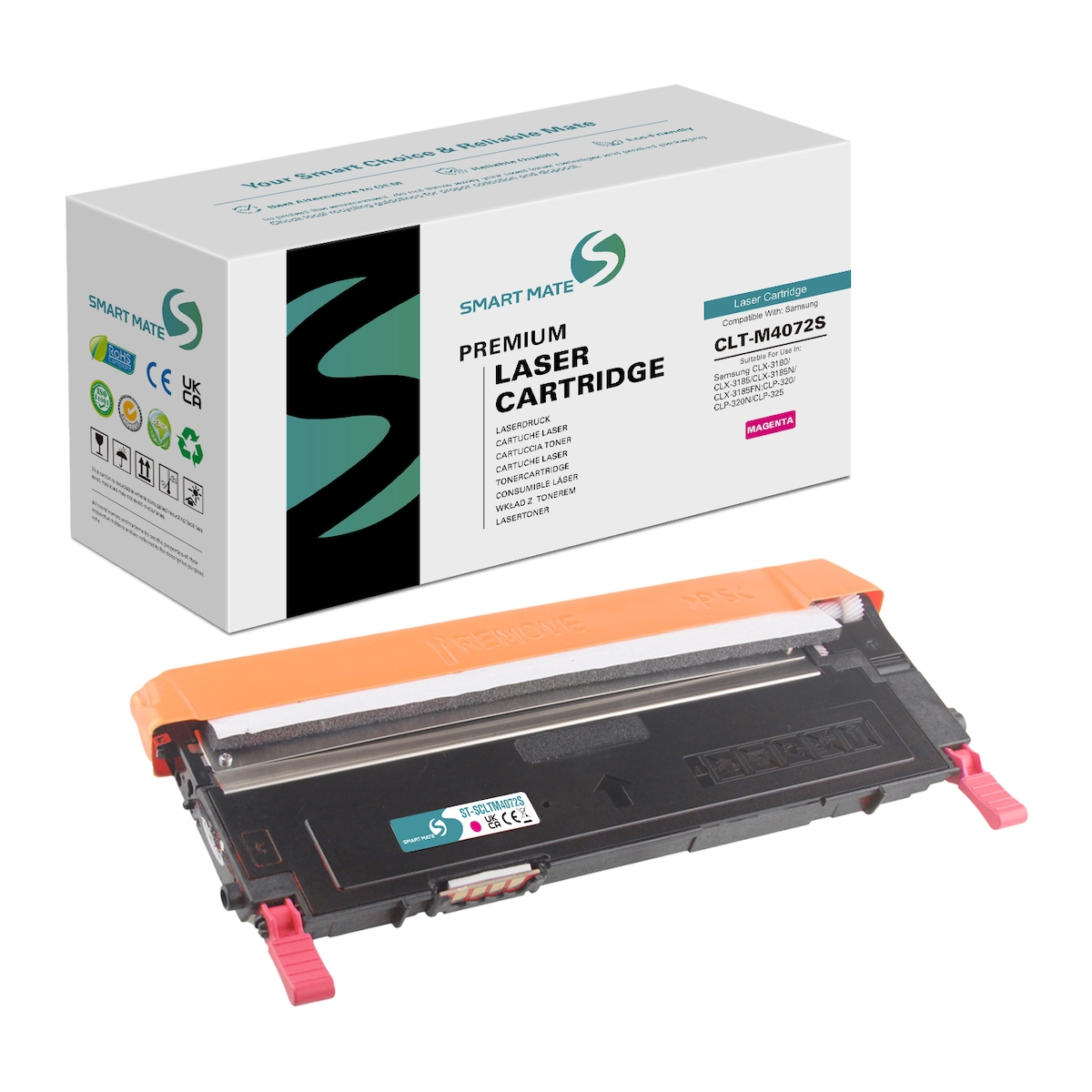 SmartMate wiederaufbereitete Laser Toner Patrone für Samsung SU472A (CLT-Y4072S) Gelb Image
