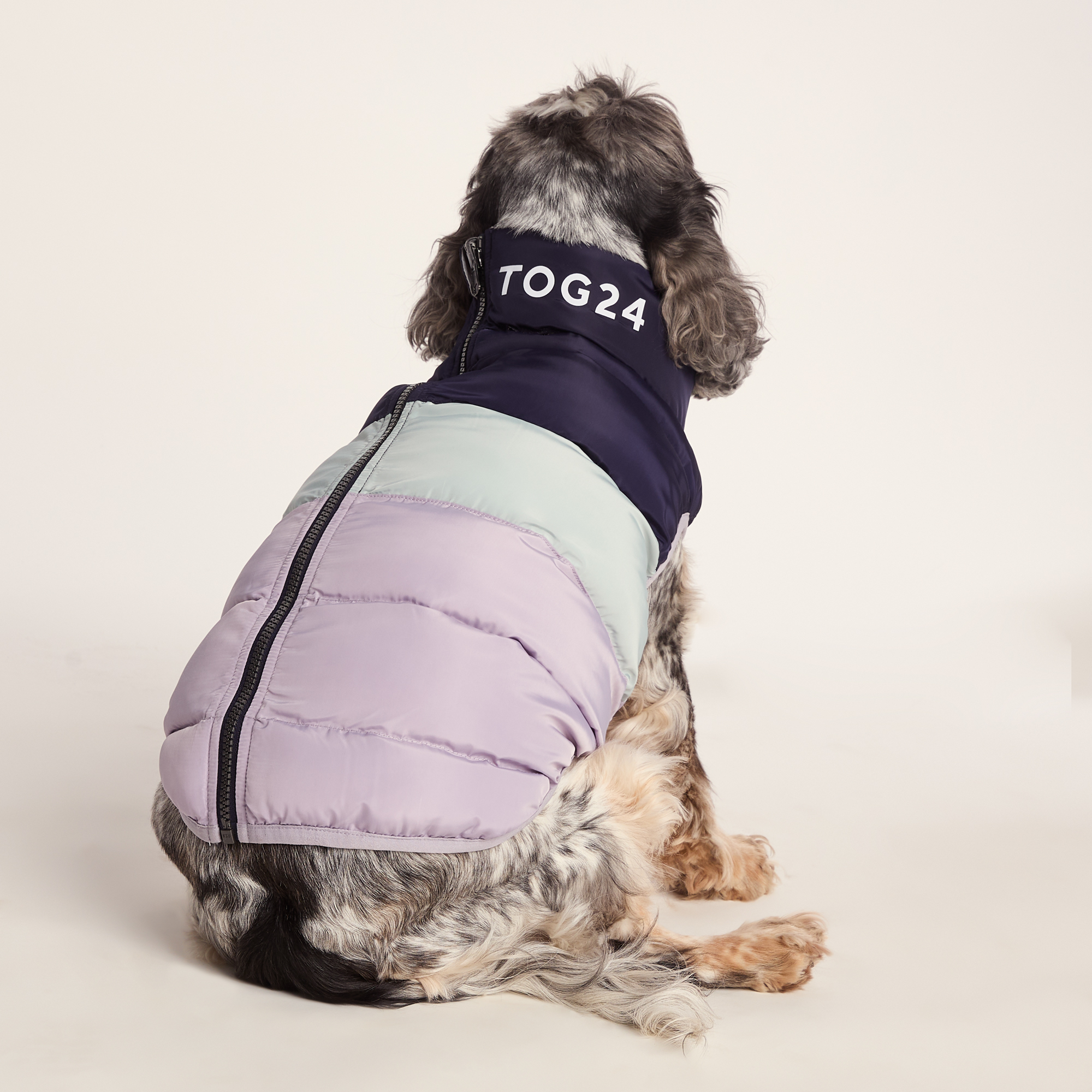 TOG24 Fetch Padded Dog Coat M - Oxford Blue/light Mist/lavender Grey - Size Medium | TOG24 Sale | Discount Designer Brands