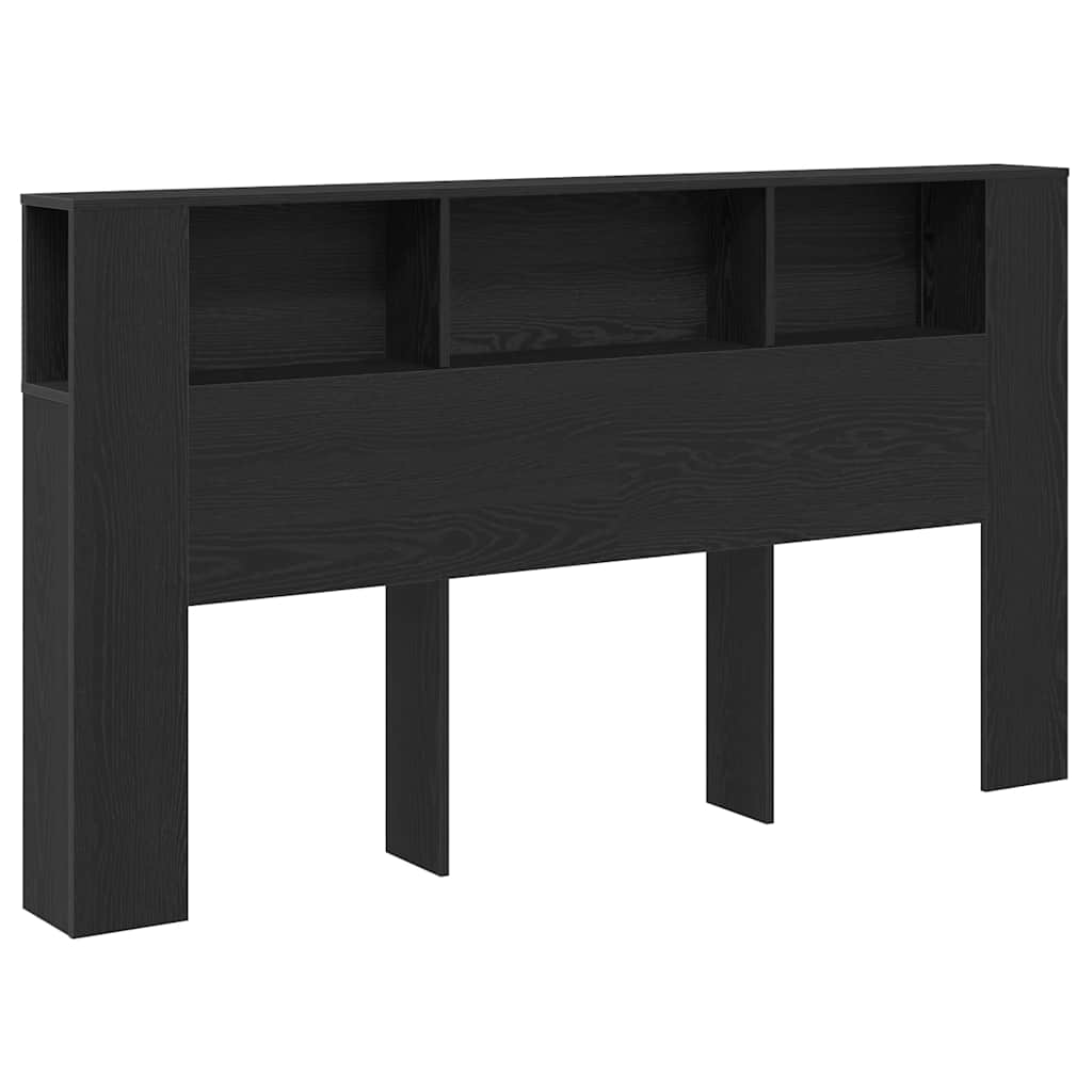 vidaXL Kopfteil Schrank Schwarze Eiche 180 x 18.5 x 102.5 cm Image