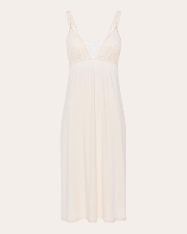 Lace-Embroidered Nightgown - Natural - La Perla Nightwear
