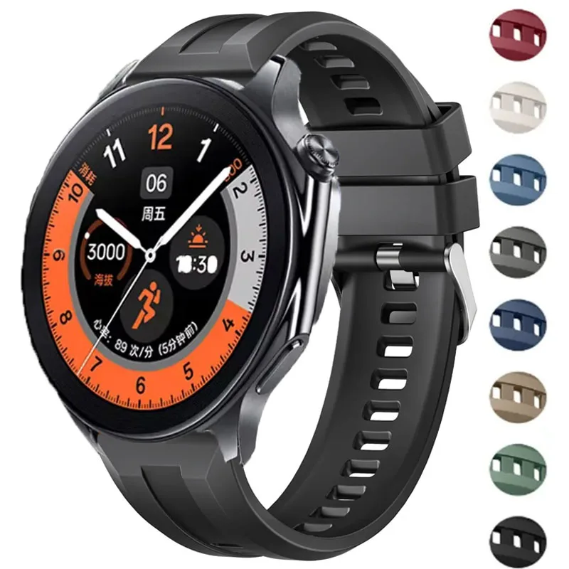22mm Silikon Armband Für OPPO Uhr 4 Pro X2 X Sport Armband Armband Für OnePlus Uhr 3/2/2R 46mm Correa Gürtel Zubehör Image