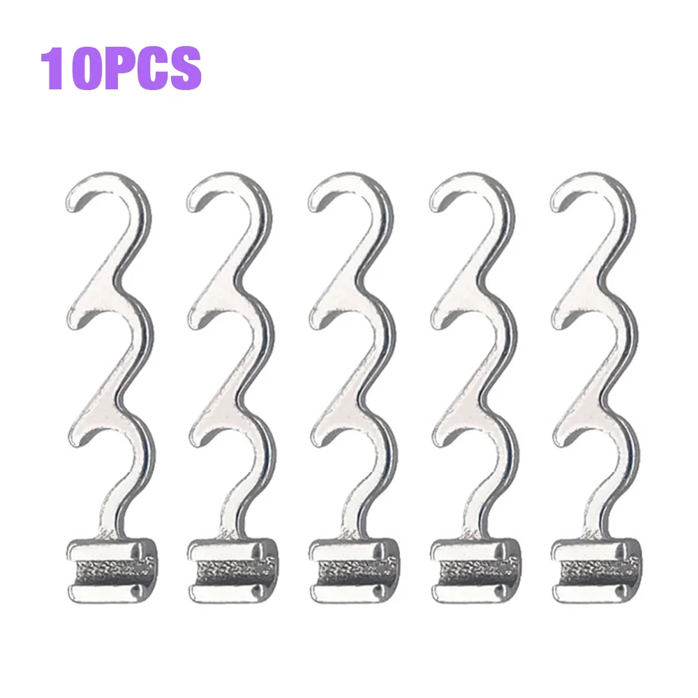 10 teile/paket Dental Kieferorthopädische Schiebe Crimpbare Haken Multifunktions Links Rechts mit 3 Haken odontologia ortodoncia Image