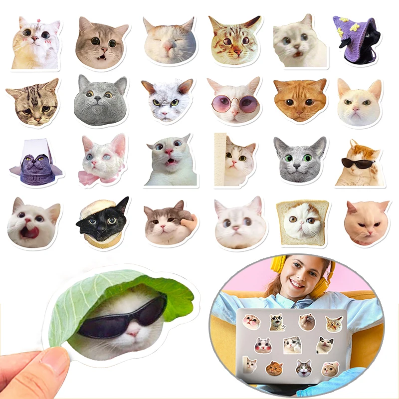 10/30/50 stücke Nette Katze Aufkleber Koreanische DIY Dekoration Scrapbooking Schreibwaren Schule Liefert für Studenten Belohnungen Geschenke TMZ Image