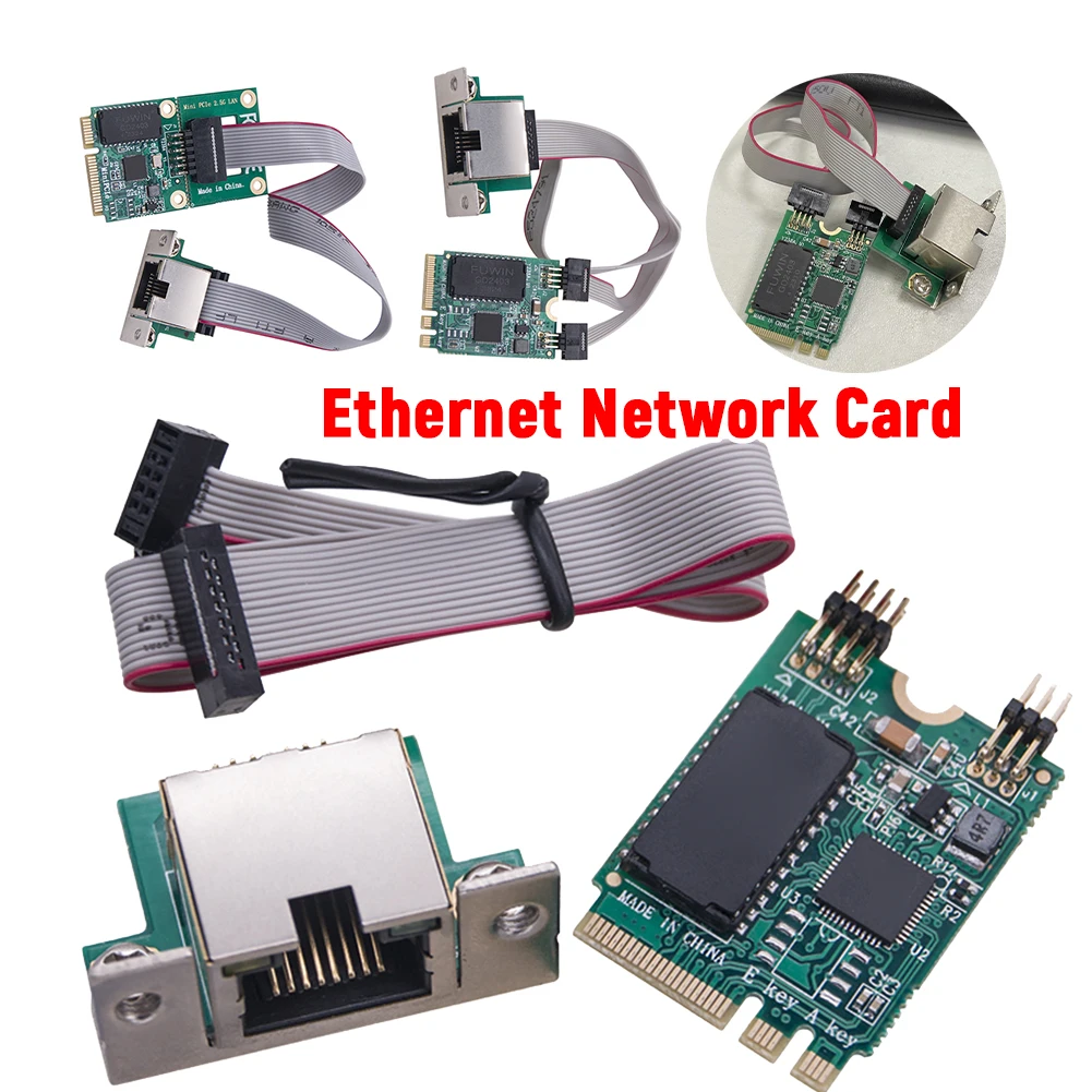 M.2 Gigabit Ethernet Netzwerkkarte 2,5G/1000/100Mbps M2 RJ45 PCIE Bus Netzwerkkarte RTL8125BG Chip Mini PCIE Image