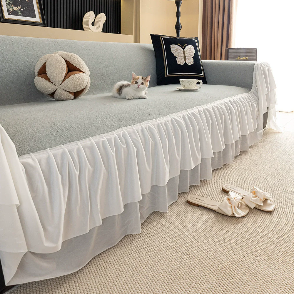 Sofabezug Schutz Anti-Cat Scratch Couch Sitzkissen Rock Drape Sofa Decke Abdeckung Image
