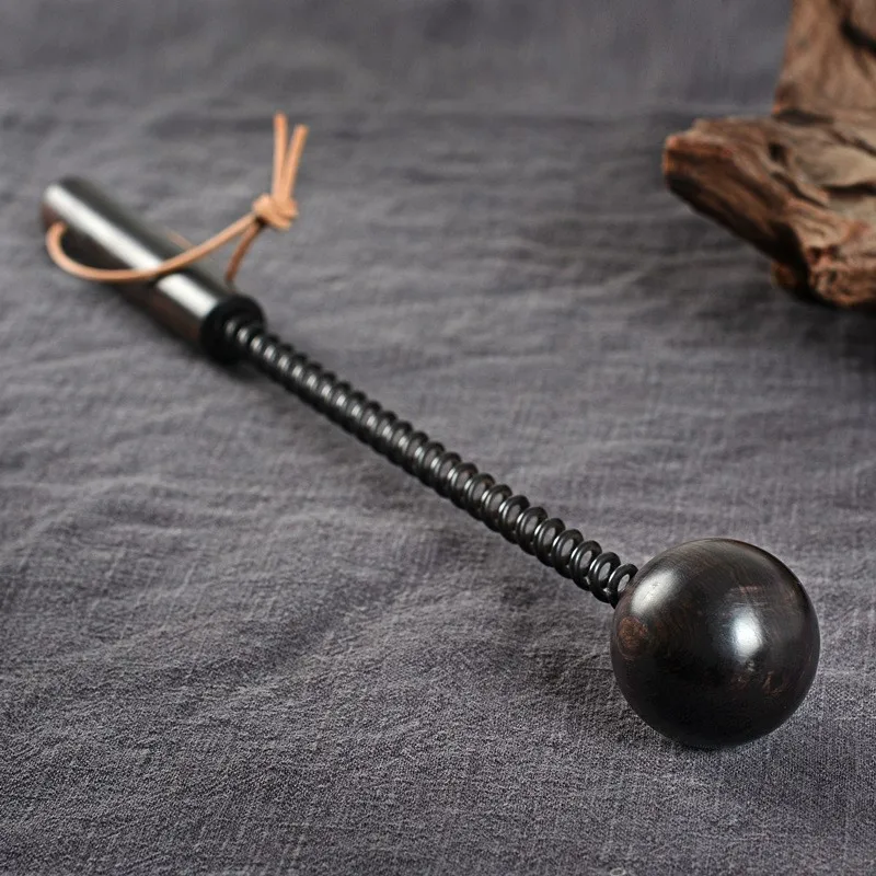 36 cm Akupunkturpunkt Klopfen Massage Hammer Stick Körper Stress Relief Einziehbare Feder Griff Sandelholz Ball Für Hals Bein Entspannung Image