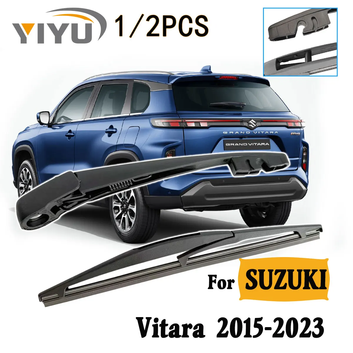 1/2PCS Heckscheibenwischerblatt Wischerarm Kit für Suzuki Vitara 2015-2023 Windschutzscheibe Windschutzscheibe Heckscheibe Windschutzscheibe Image