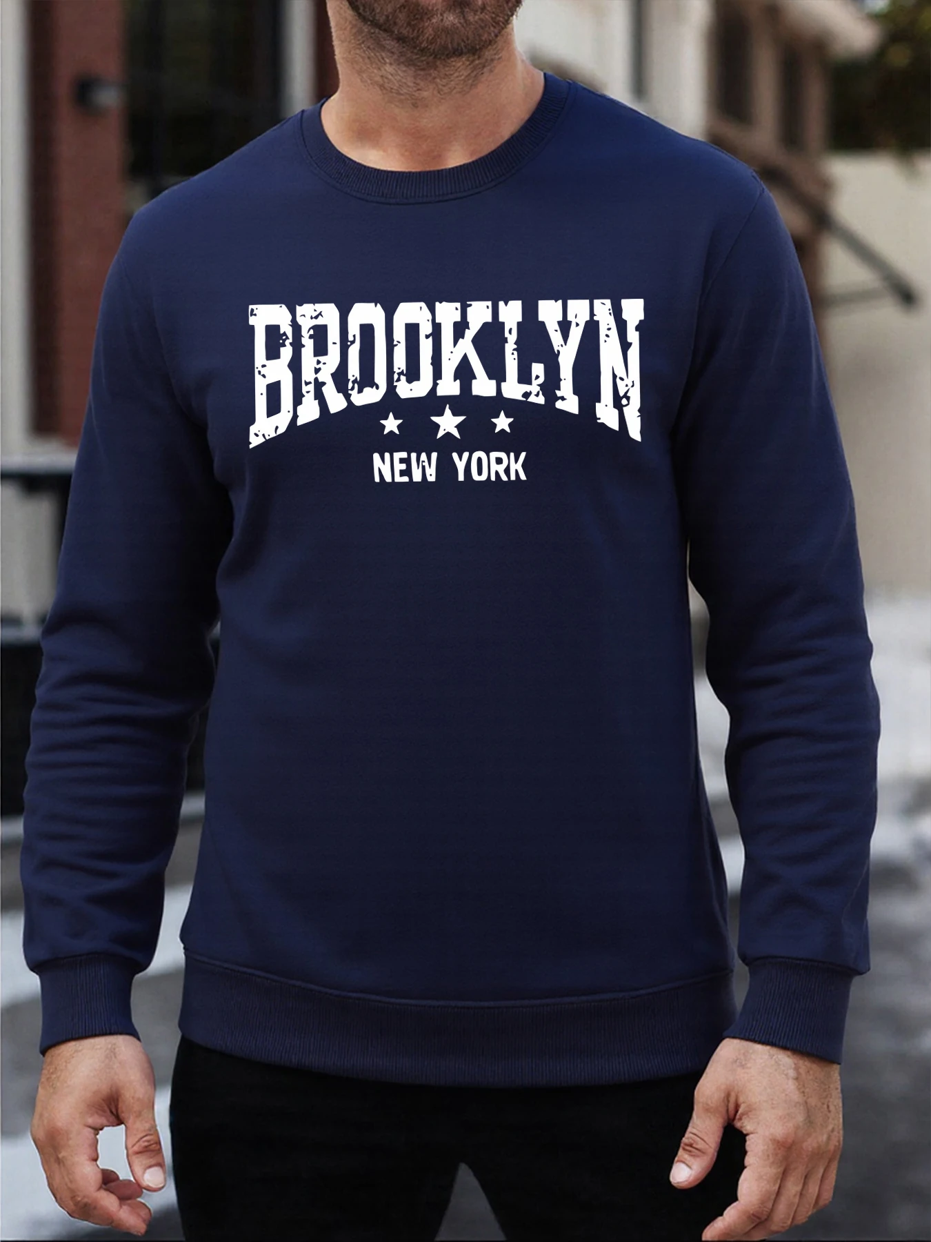 Brooklyn Star New York USA Muster Herren Sweatshirt Hip Hop Herbst Pullover All-Match Crewneck Kleidung Fleece Casual Fashion Tops