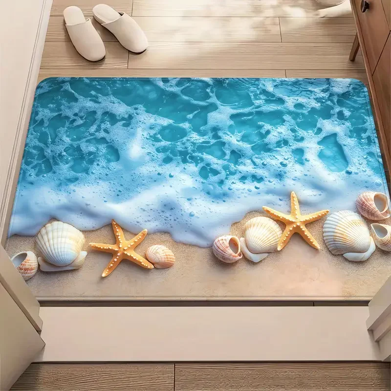 Ocean Element Floor Mat Living Room Bedroom Entry Doormat Rugs Kitchen Front Door Mats Non-slip Rug Floor Mat Home Decor