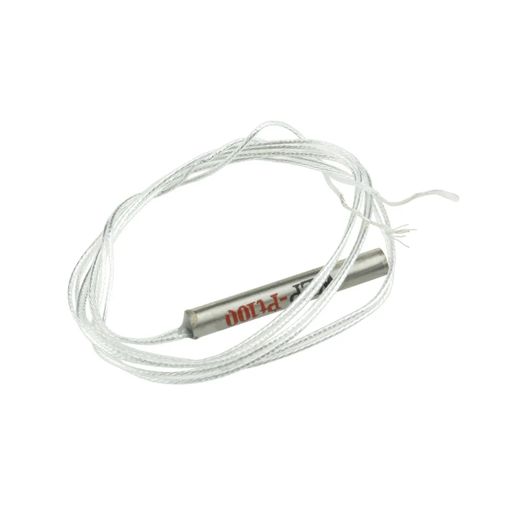 1/5x PT100 Temperatursensor WZP-PT100 Platin RTD Sensor Wasserdichte Temperaturmesssonde für PID Temperaturregler Image