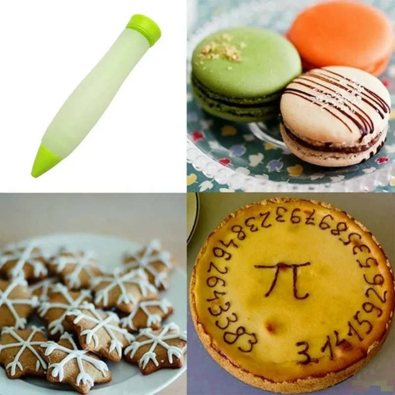 Silikon-Kuchendekorationsstift zum Schreiben auf Kuchen, Gebäck, Schokolade, Zuckerguss, Kekse, vielseitiges Backen, Küchenhelfer-Werkzeug Image
