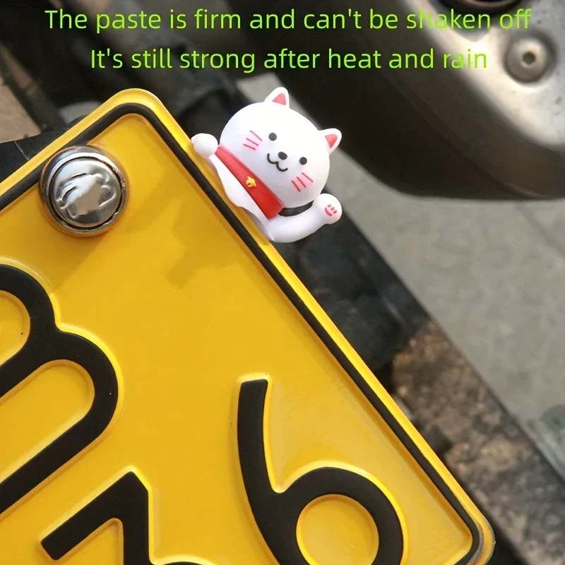 Poupées décoratives de moto, autocollants décoratifs de tableau de bord de voiture, ornements de plaque d