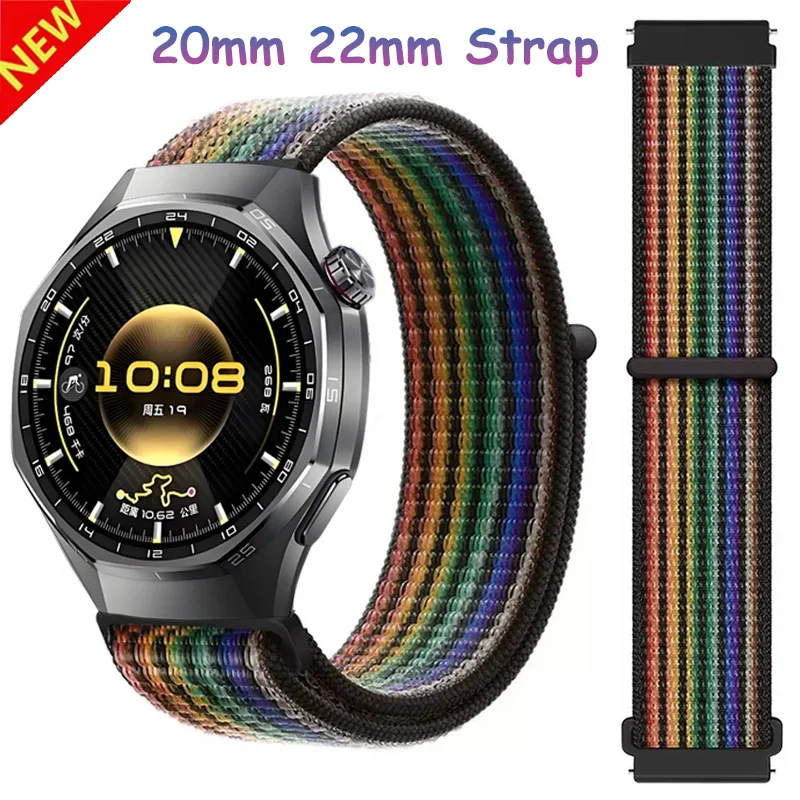 20 mm 22 mm Nylon-Schlaufenarmband für Huawei Watch 5 46 mm GT6 GT6 Pro GT5-4 46 mm bequemes Armband Amazfit Balance 2 Bip 6 Active 2 Image