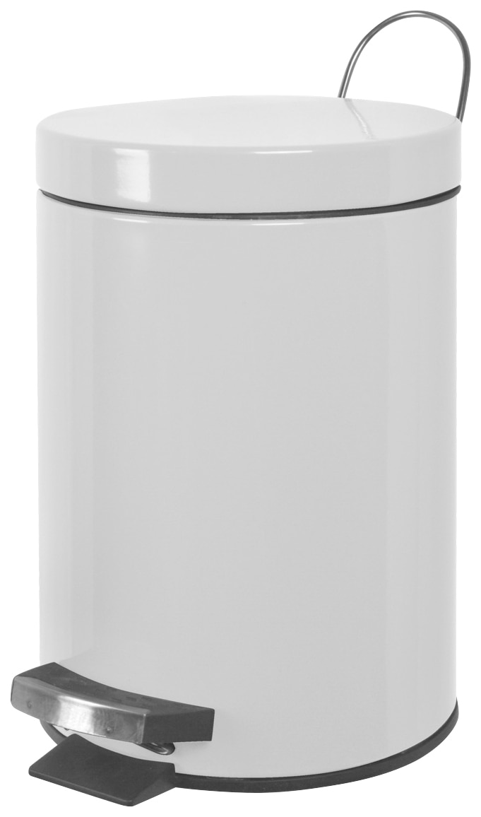 Kosmetikeimer ADOB "Abfallbehälter", weiß, H:24,5cm Ø:17cm, Metall, Mülleimer, Kosmetikeimer