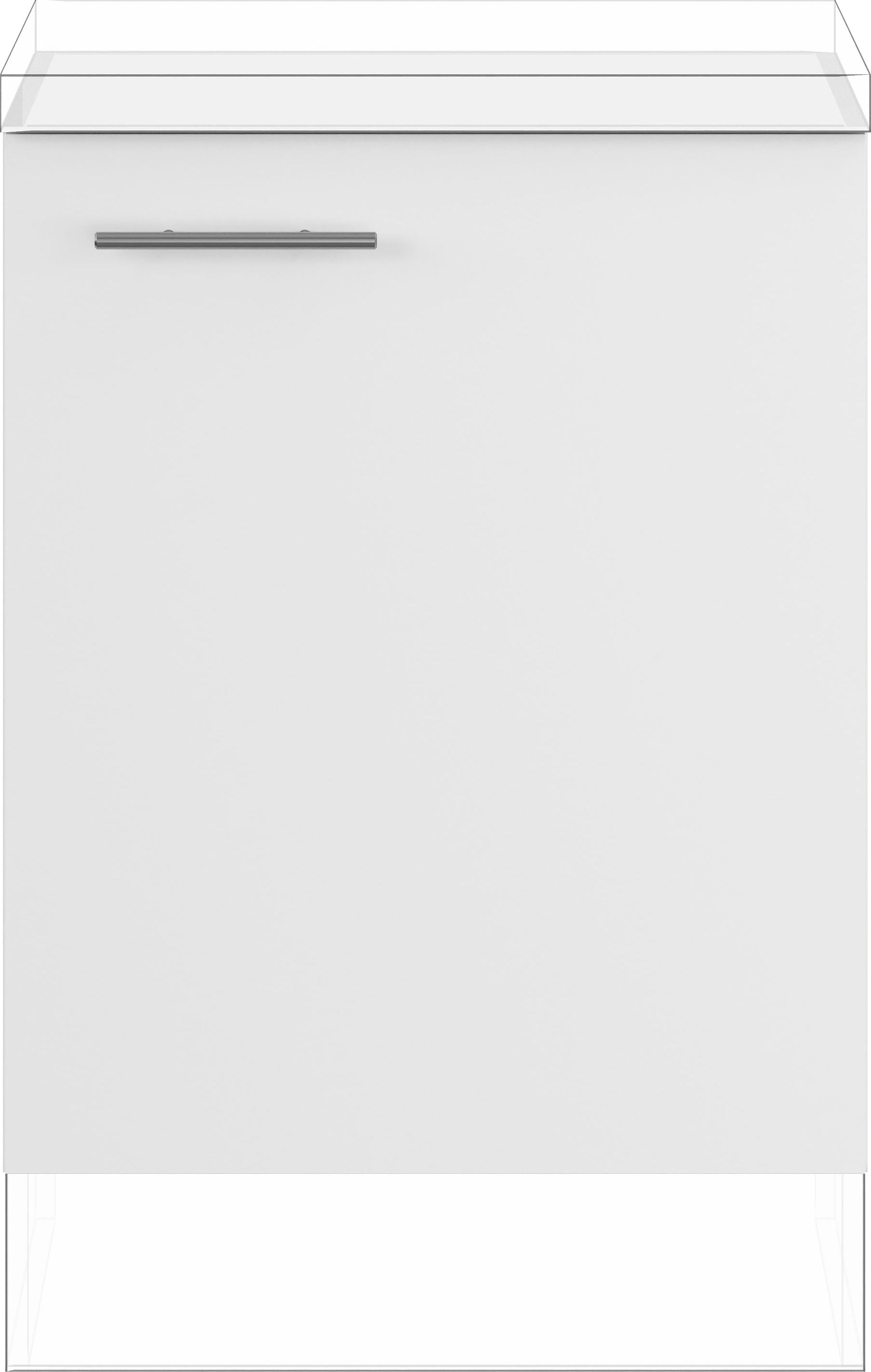 Spülenunterschrank IMPULS KÜCHEN ""Prag und Valencia", Breite/Höhe: 60/72,3 cm", weiß, B:60cm H:72,3cm T:57,6cm, Dekorfolie, Holzwerkstoff, Schränke, Küchenunterschrank, vormontiert, mit Soft-Close