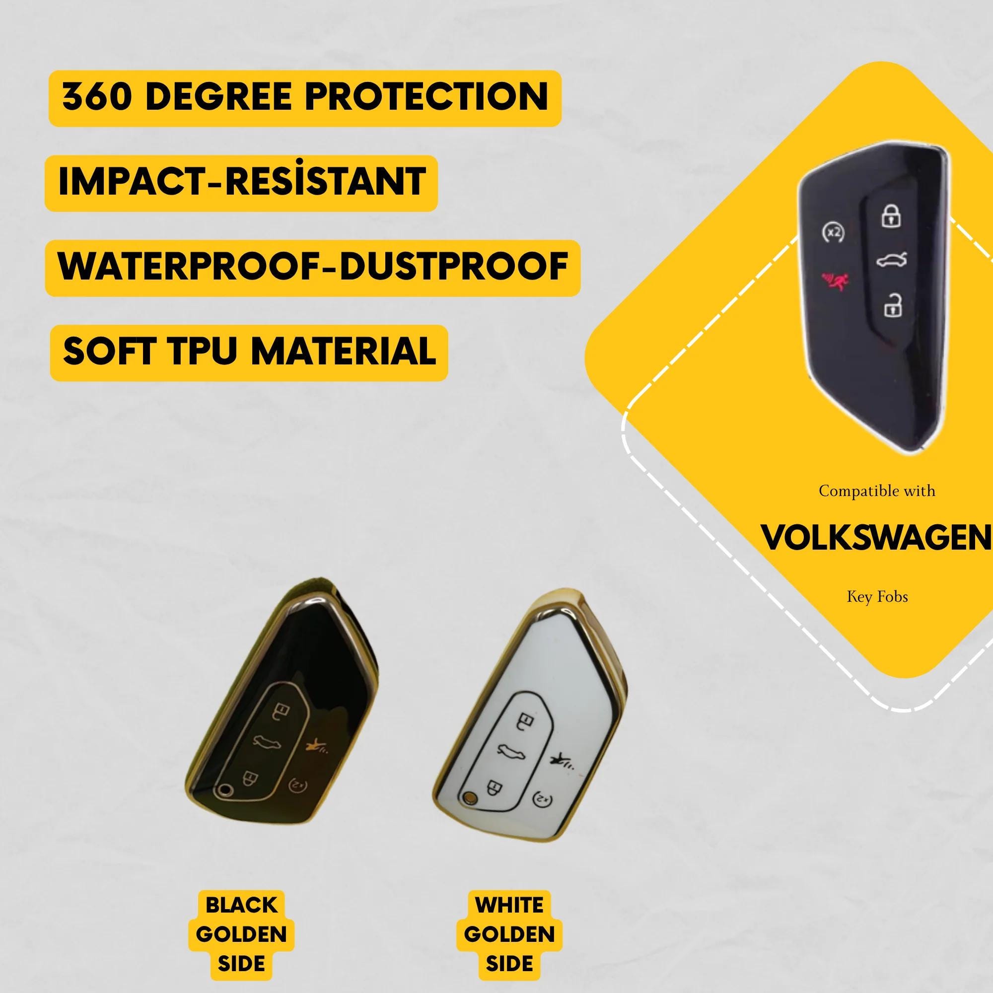 Cover per telecomando a 5 pulsanti compatibile con VOLKSWAGEN per ID.4, ID.3, Golf Mk8, Seat Leon, Tarraco, Ateca, Skoda Octavia - Custodia in TPU