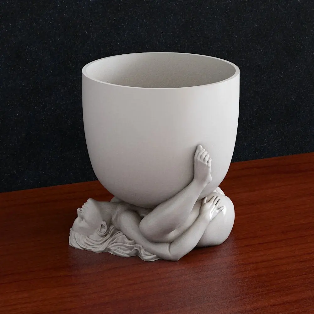 Sexy nackte Mädchen Pflanzer saftige Pflanze Blumentopf Pla Behälter Blumentopf Figur Garten Dekor Tischplatte Ornament Image